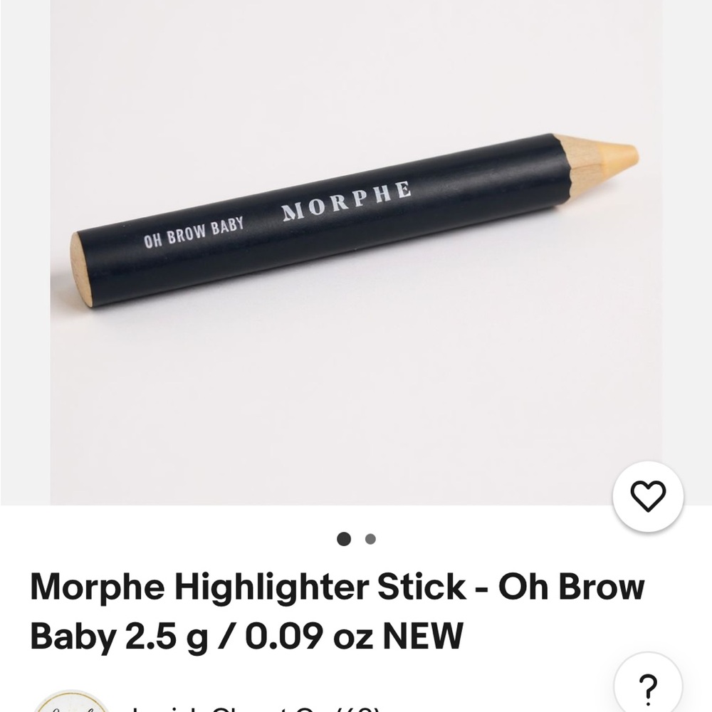 Morphe Oh Brow Baby Highlighter Stick - Black and Cream